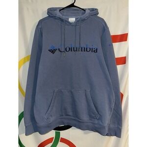 Columbia Hoodie Mens Medium Blue Pullover Outdoor